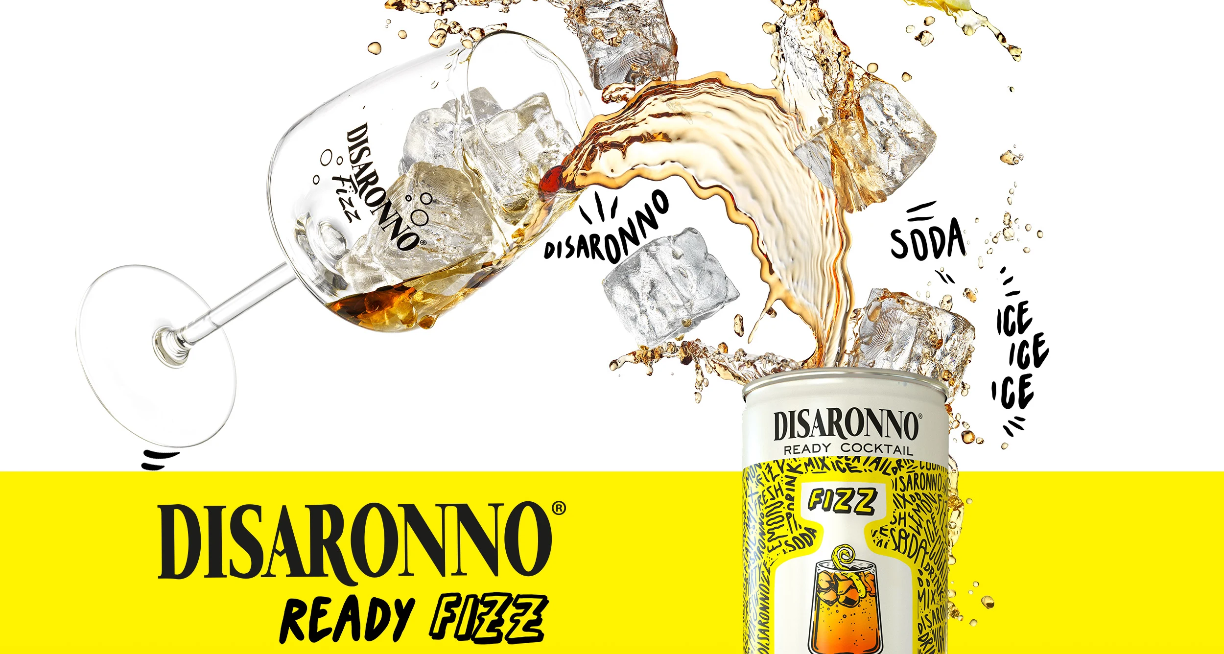 image from the brand identity project realized for Disaronno Ready Cocktail by Antiorario Creative Agency
