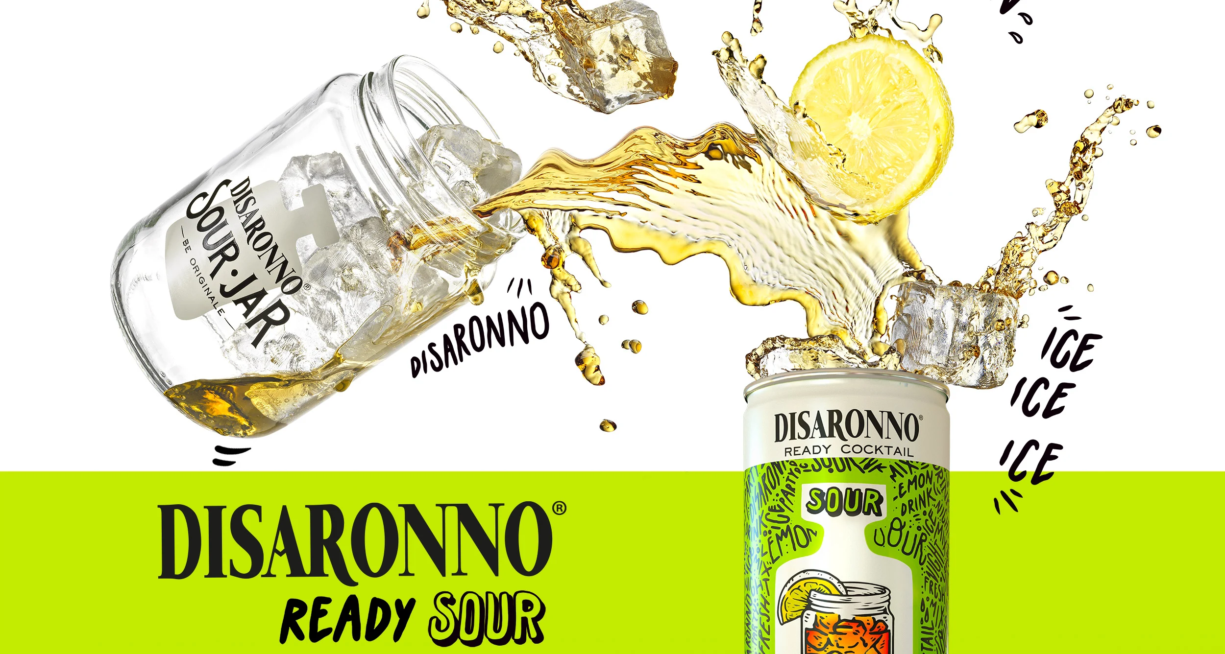 image from the brand identity project realized for Disaronno Ready Cocktail by Antiorario Creative Agency