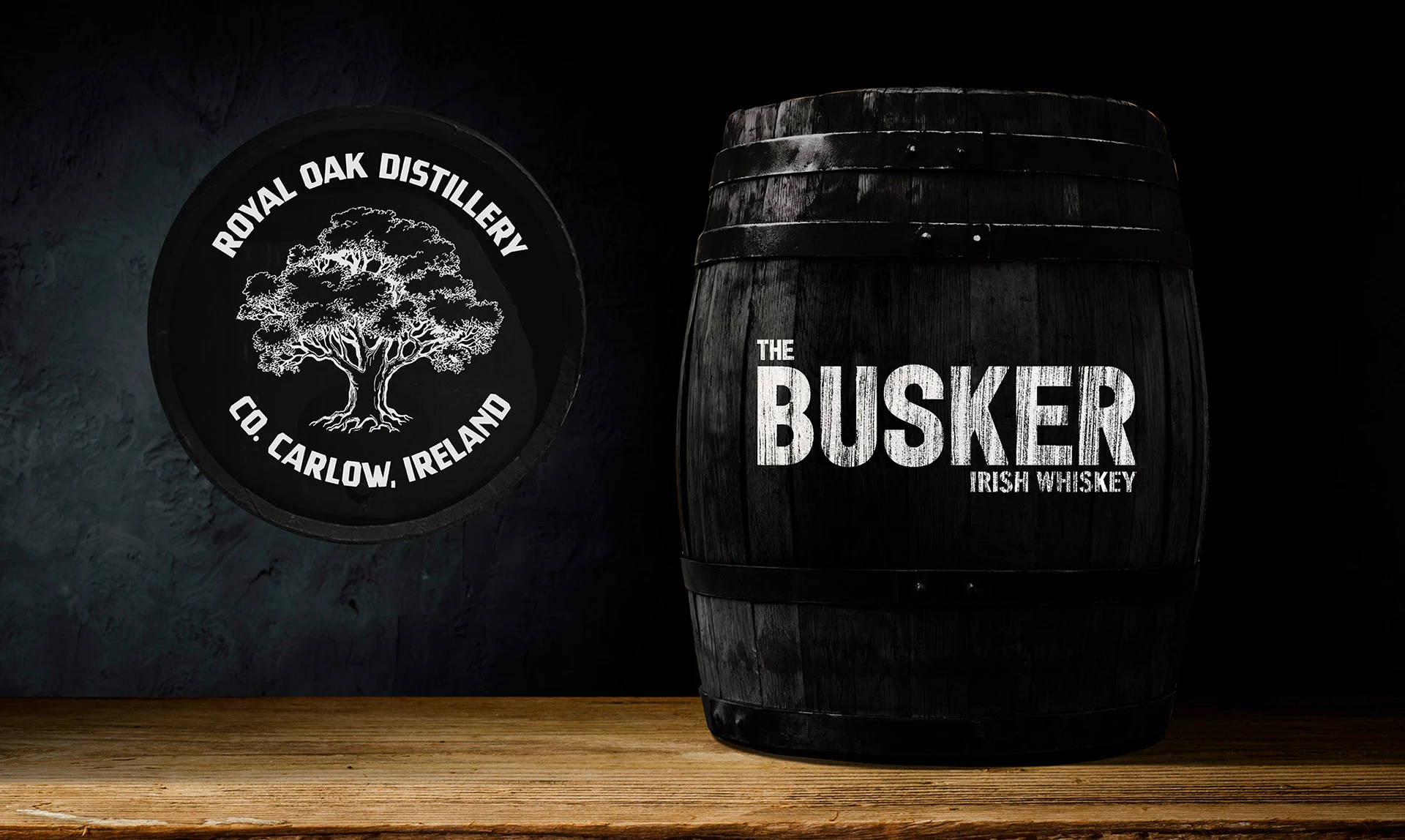 Image from the new brand identity of Busker (whisky) realized by Antiorario Creative Agency